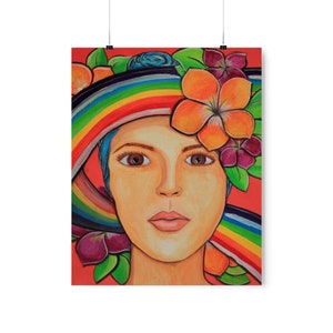 Rainbow Goddess; Matte Print