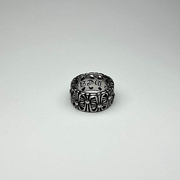 Punk vintage ring, cross ring. for men, stainless steel, gift for him