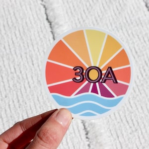 Adesivo cerchio alba 30A, adesivo spiaggia 30A, adesivo Florida 30A, regalo 30A