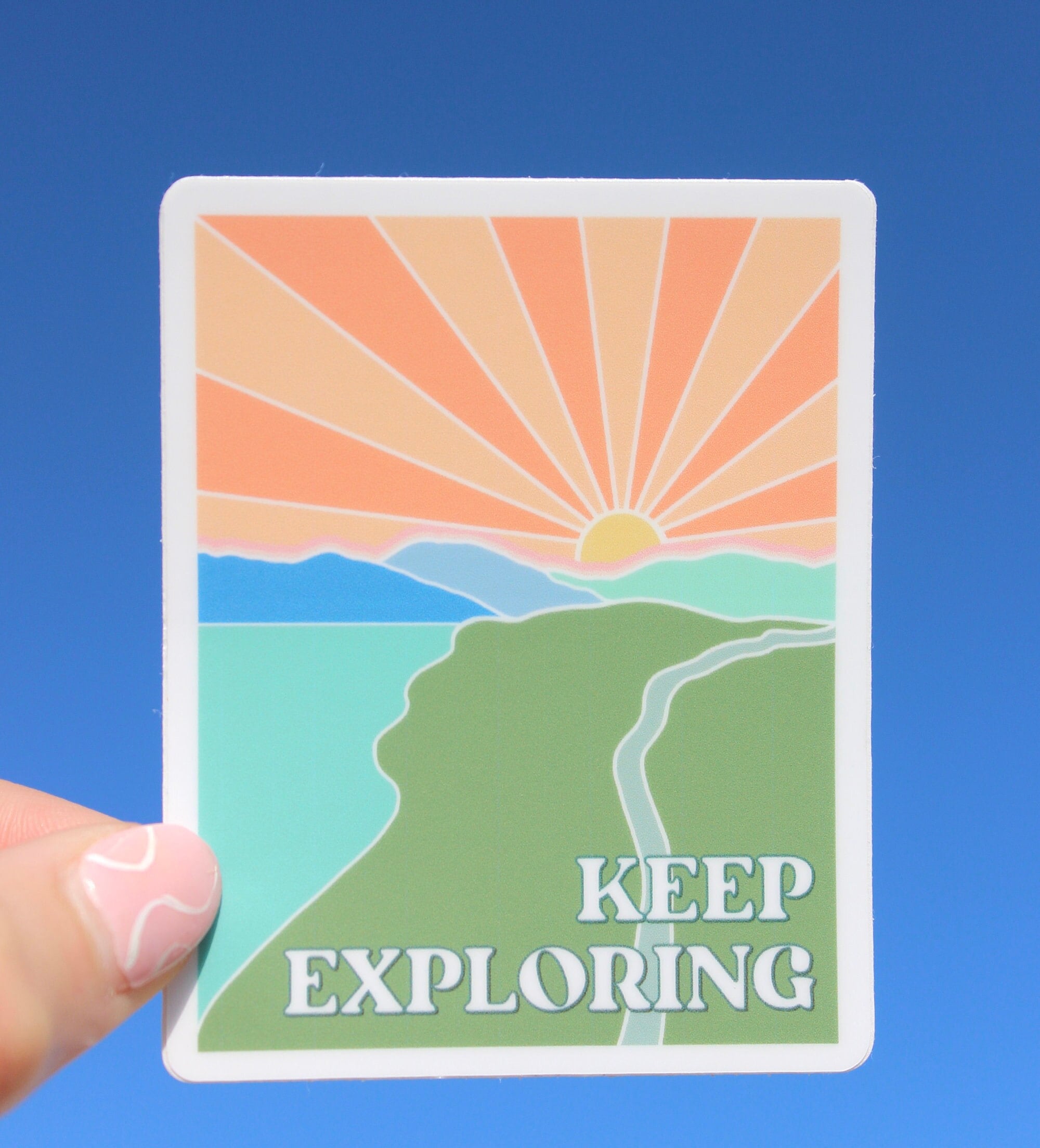 Keep Exploring Waterproof Sticker, 3x2.5 In. - Etsy