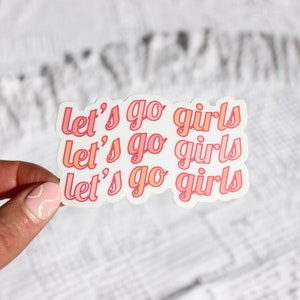 Adesivo impermeabile Let's Go Girls, 3 x 2 pollici, adesivo per addio al nubilato