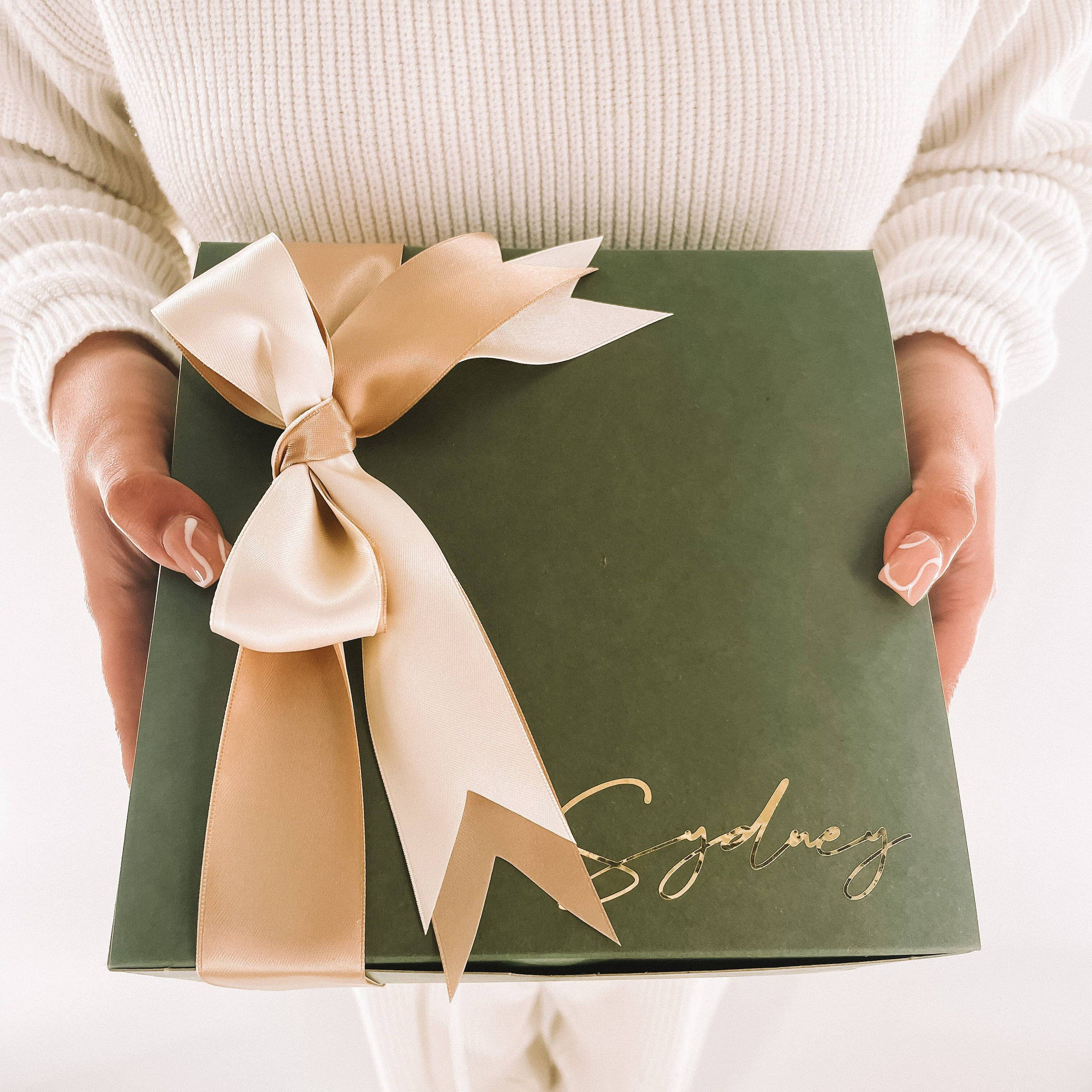 BOX ONLY Sage Green Corporate Gift Box Brand Colors Etsy