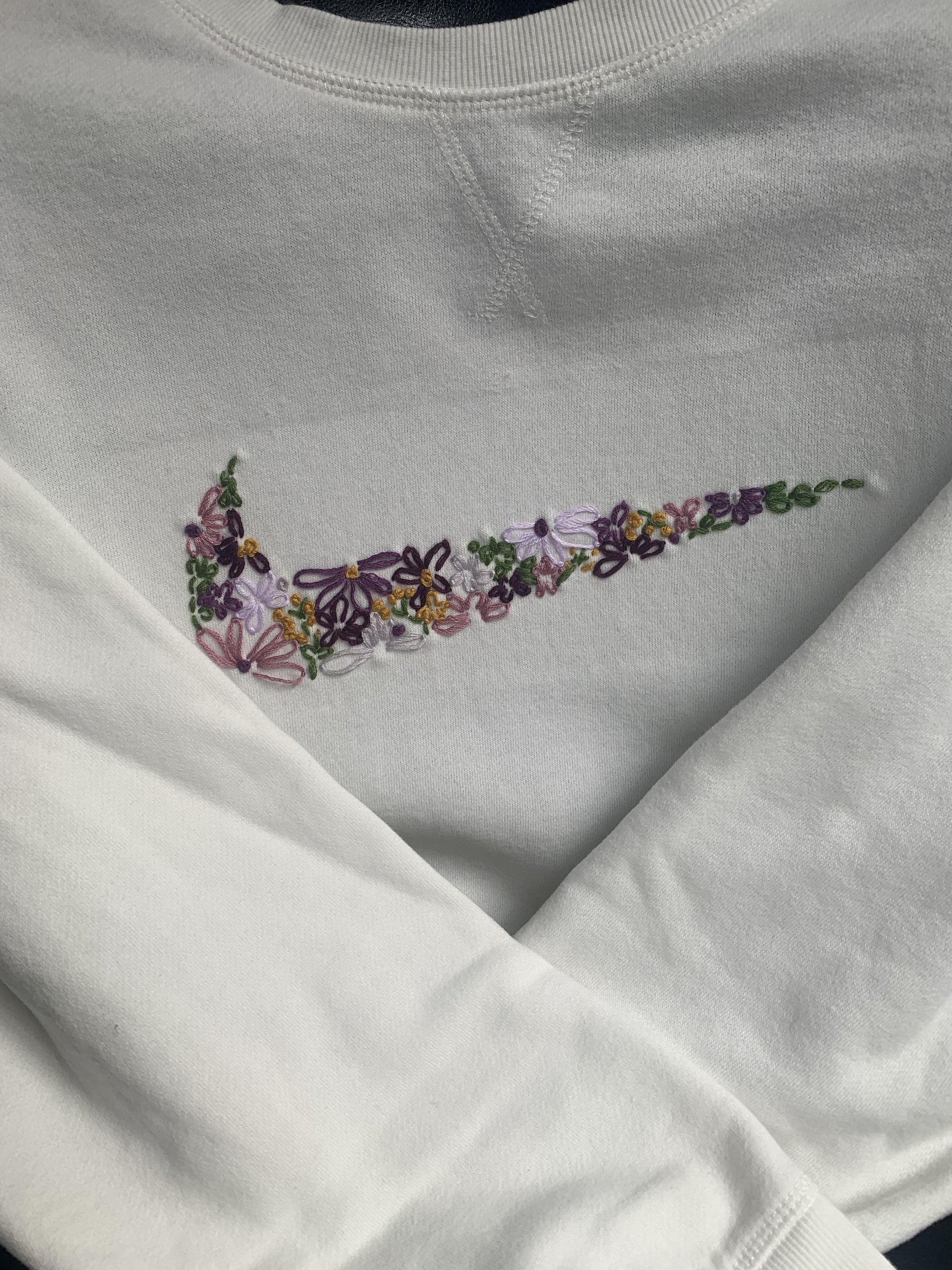 flower nike sweatshirt