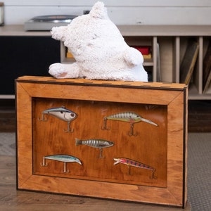 Fishing Lure Display Case, Fishing Lure Box, Fishing Lures Sign