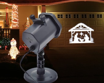 Projector light, Projector lamp, Nativity scene projector, Spotlight lamp, Spotlight projector, Shadow caster projector, Outdoor projector