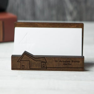 Realtor business card holder, Realtor gift for agent, Personalized card holder, Real estate gift for agent, Personalized realtor gift
