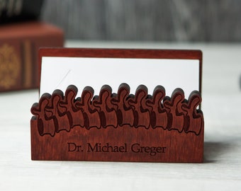 Chiropractor business card holder, Chiropractor gift, Doctor business card holder, Chiropractic gift, Chiropractor graduation gift