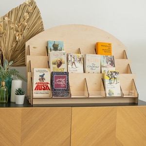 Exhibidor de tarjetas de felicitación, Organizador de tarjetas de felicitación, Estante para tarjetas de felicitación, Exhibidor de postales, Soporte para tarjetas de felicitación, Exhibidor de madera para comercio minorista