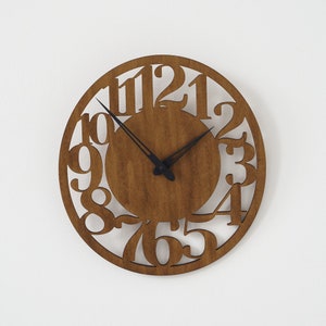 Oversized Wall Clock Wood,Modern Wall Clock,Round Wall Clock,Clock Wall Decor,Wall Clock With Numbers,Decorative Wall Clock