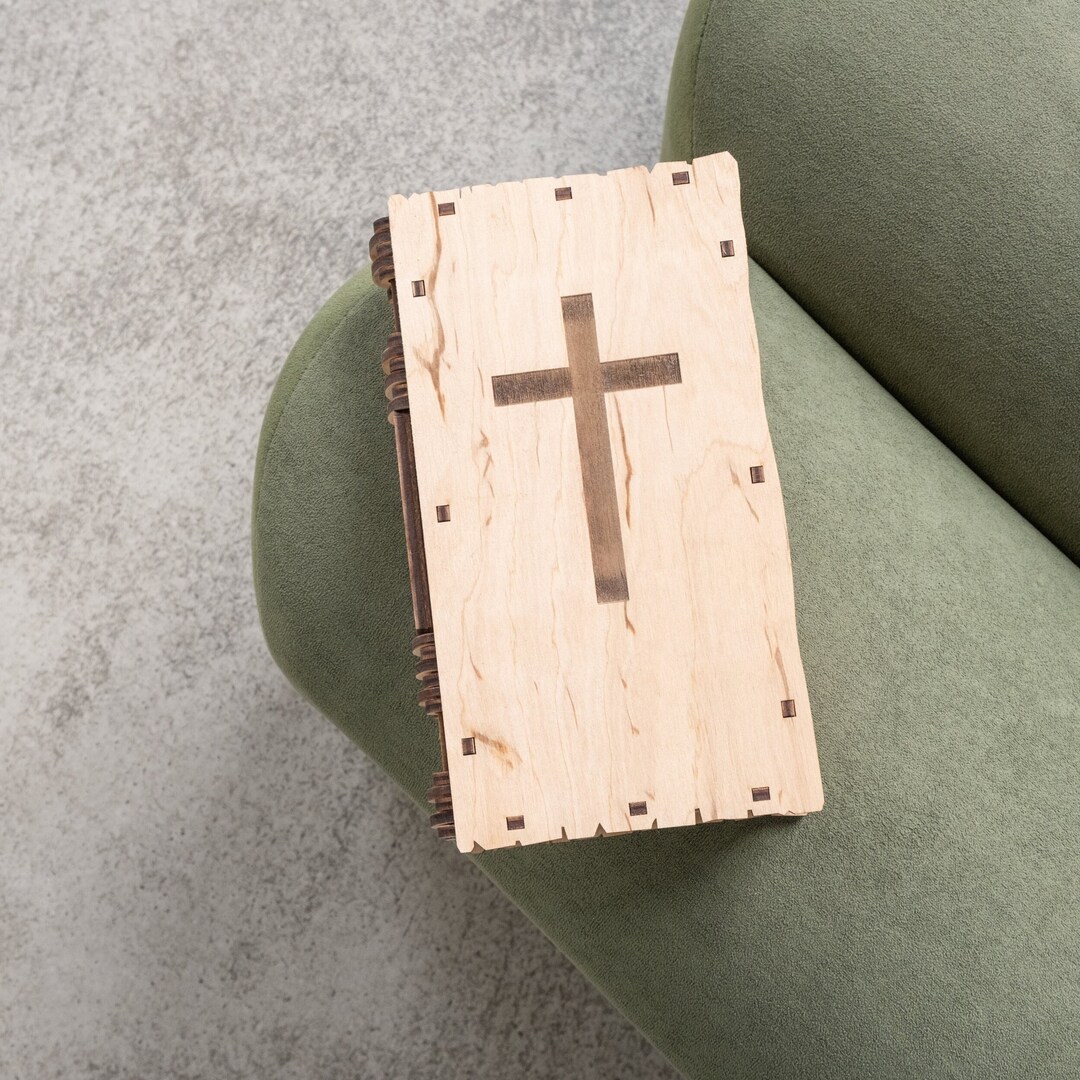 Wood Bible Box, Bible Cover for Men, Personalized Bible Cover, Custom