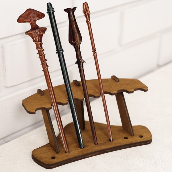 Wooden wand stand, Wizard wand holder, Wizard wand stand, Magic wand holder, Wand display stand, Wand display case, Magic wand storage