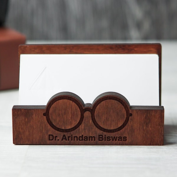 Eye doctor business card holder, Ophthalmologist gift, Personalized card holder, Doctor card holder, Eye doctor gift, Optometrist gift