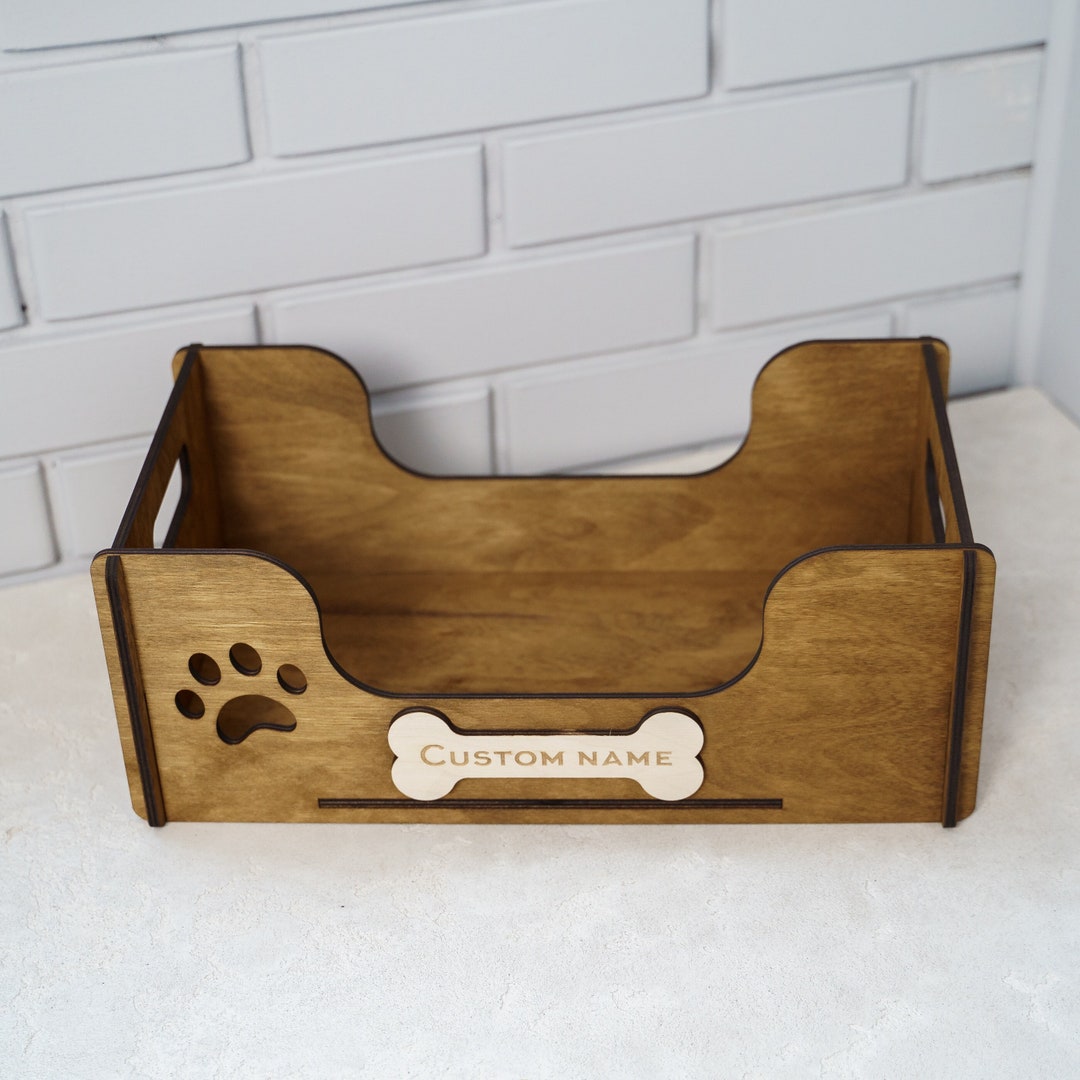 Dog Toy Storage Personalized, Wooden Dog Toy Box, Dog Toy Box for Small