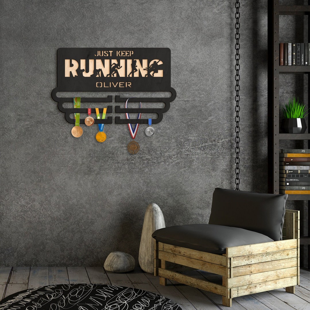 Custom Medal Display, Running Medal Display Holder, Race Medal Holder ...