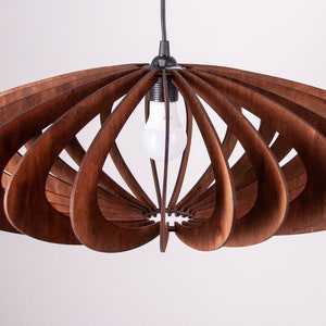 Scandinavian Pendant Light, Wooden Lampshade, Mid Century Lamp Shade ...