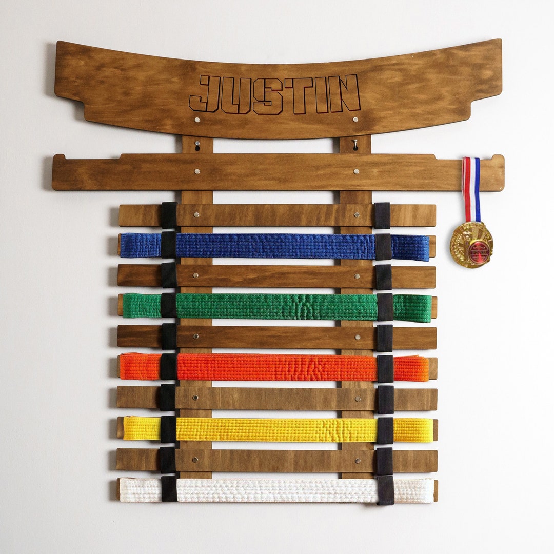Karate Belt Wall Display, Karate Belt Holder, Karate Belt Display Rack