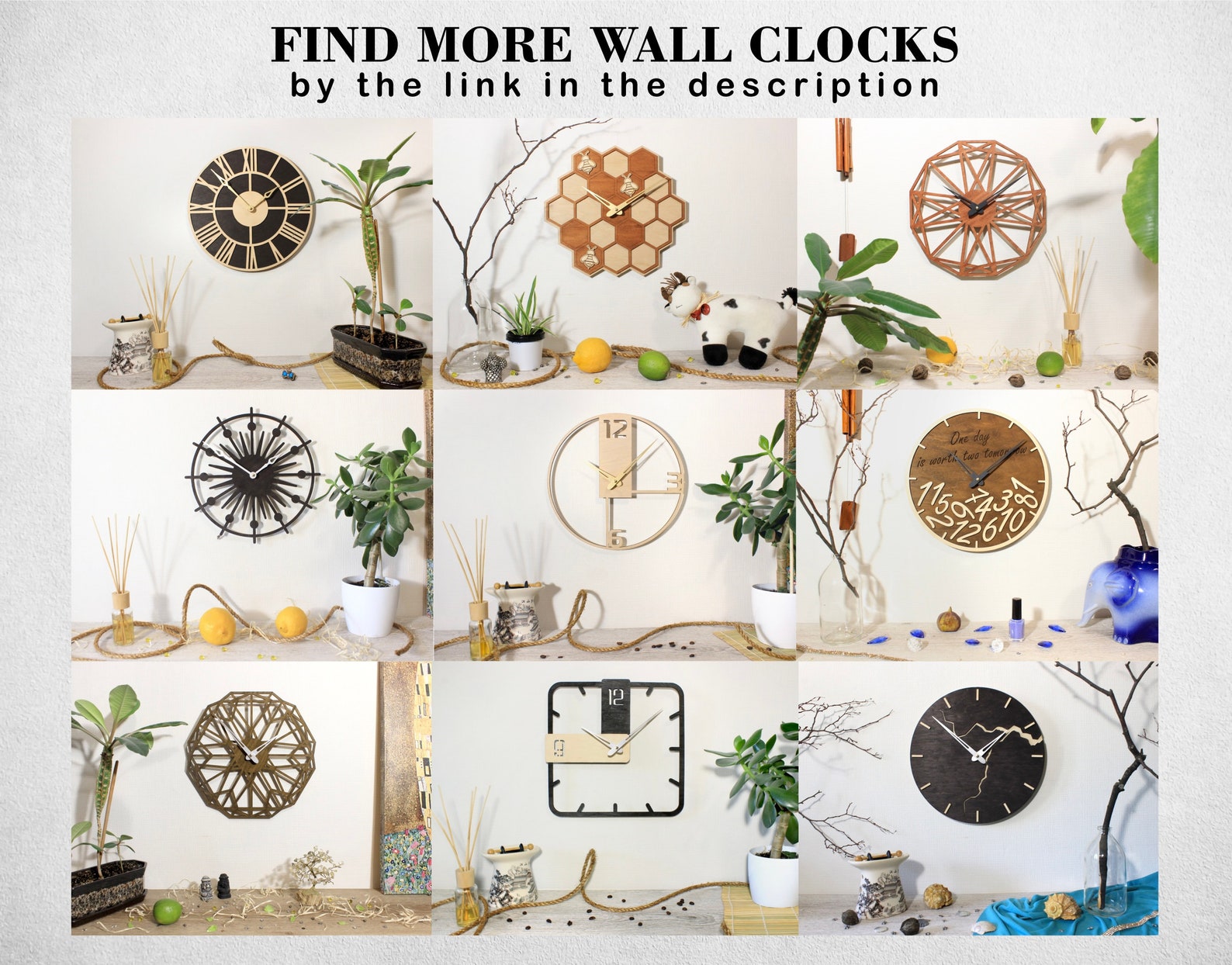 Modern Wall Clock Wood, Wall Clock Minimalist, Wooden Wall Clock ...