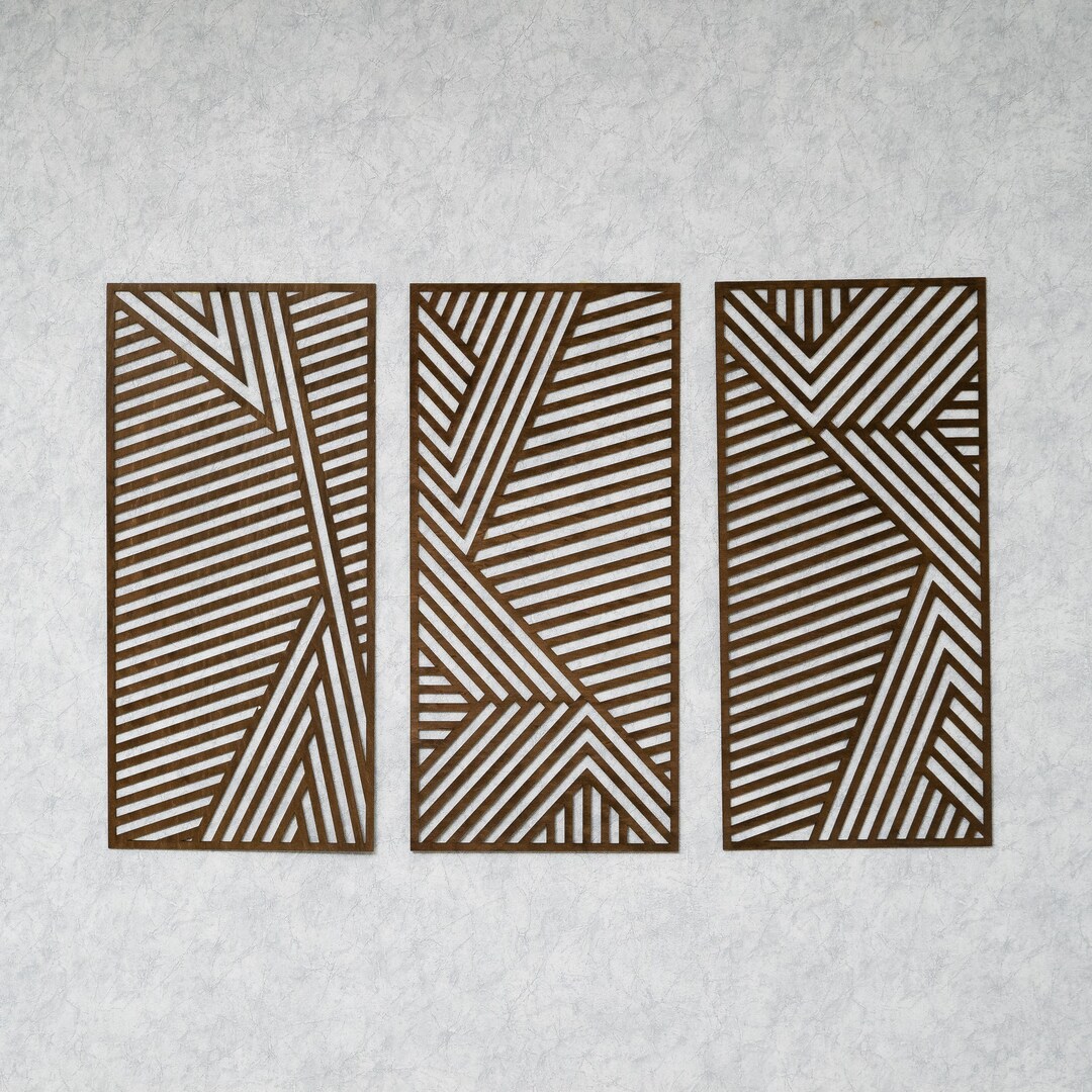 Geometric Wood Wall Art Set Geometric Wood Panels Geometric Etsy Geometric wood wall art set geometric wood panels geometric etsy