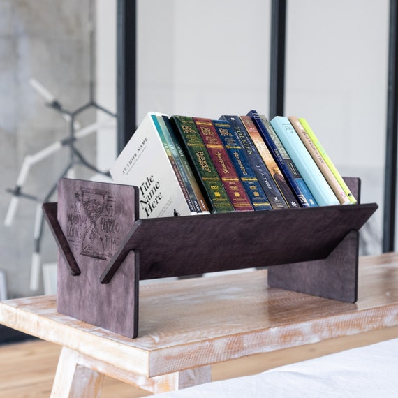 Table Top Book Shelf,free Standing Bookshelf,wood Bookshelf for Desk,wooden Book  Stand,office Bookshelf,portable Bookshelf,book Display Rack 