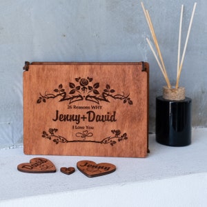 Personalized wood puzzle, Reasons why i love you puzzle, Custom Wooden Puzzle, Couple Puzzle, Anniversary puzzle, Puzzle wooden box