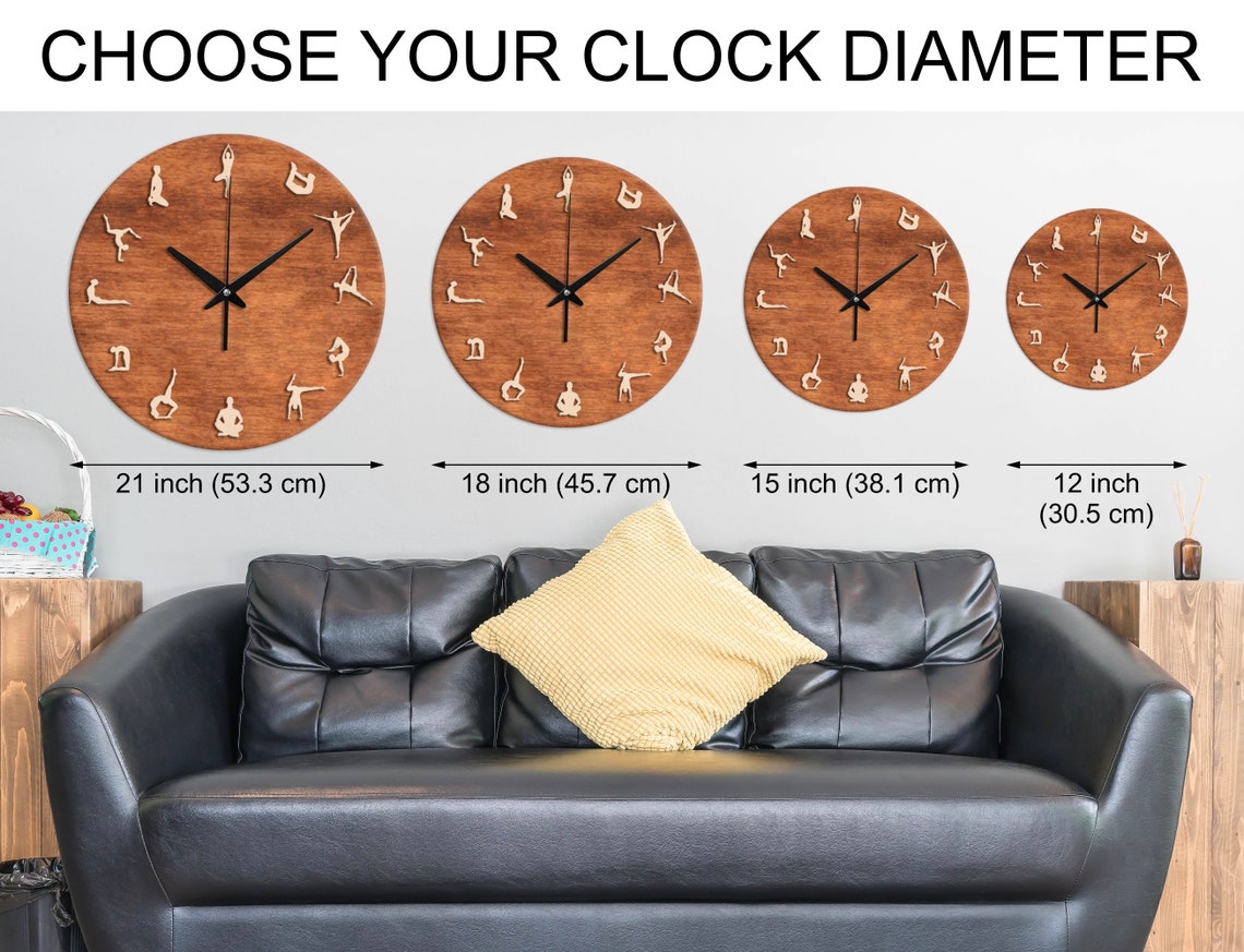 Wall Clock With Numbers Wood Wall Clock Unique With Numbers Etsy