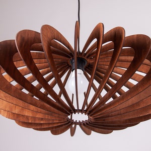 Scandinavian pendant light, Wooden lampshade, Mid century lamp shade, Ceiling lampshade, Hanging lamp shade, Wooden pendant light modern
