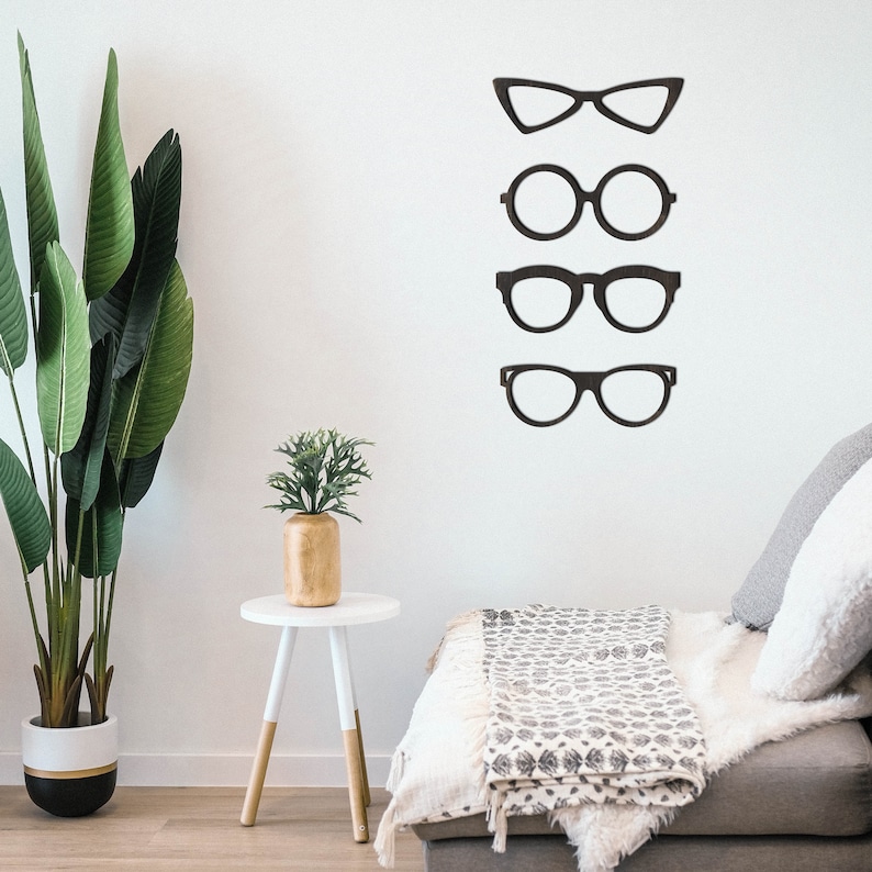 Glasses Wall Art Eyeglasses Wall Art Eyeglasses Sign Eye Etsy