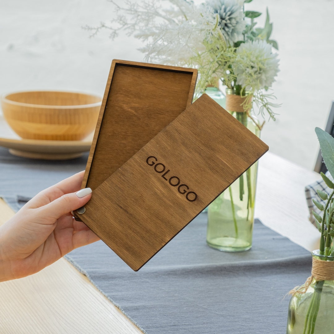 Wood Check Presenter Box, Custom Check Presenter, Wooden Check Holder