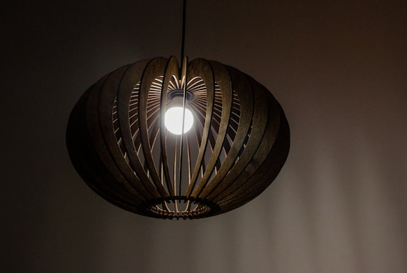 Lamp Light Chandelier Wood Pendant Light - Etsy