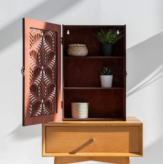 Spice Cabinet Organizer Spice Cabinet Wall Mount Spice Rack Wall Mount Spice Cabinet With Doors Spice Wall Shelves Spice Wall Shelf Etsy
