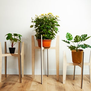 Wooden plant stand indoor, Mid century plant stand, Mid century plant holder, Plant holder stand, Wood plant holder, Wooden plant stand tall