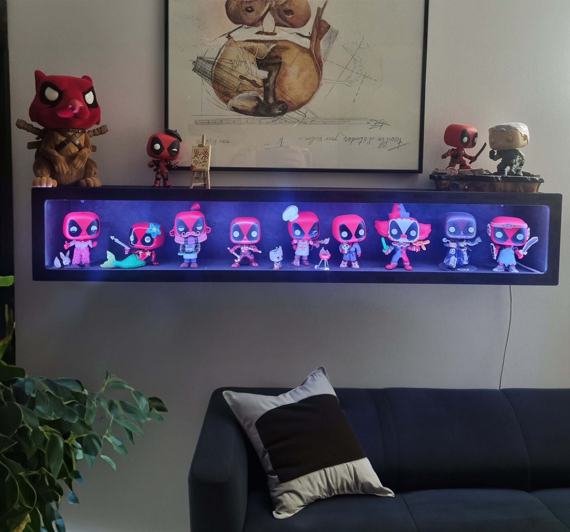 Estante Expositor Funko Pop 30 Nichos Iluminada Led Easy