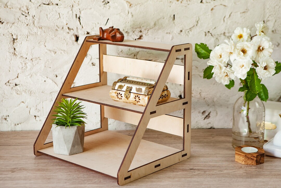 Craft Show Display Stand, Wood Retail Display Floating Shelves