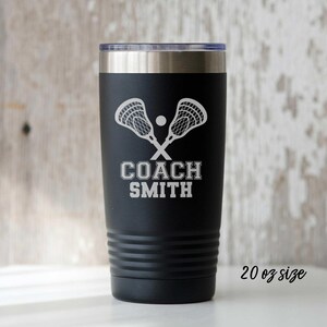 Personalized Lacrosse Coach Tumbler: Engraved Stainless Steel Gift