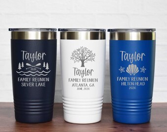 Personalized Family Reunion Tumbler: Engraved Stainless Steel Keepsake