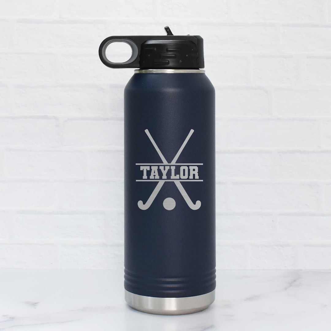 Personalized Field Hockey Steel Water Bottle With Name, Field Hockey