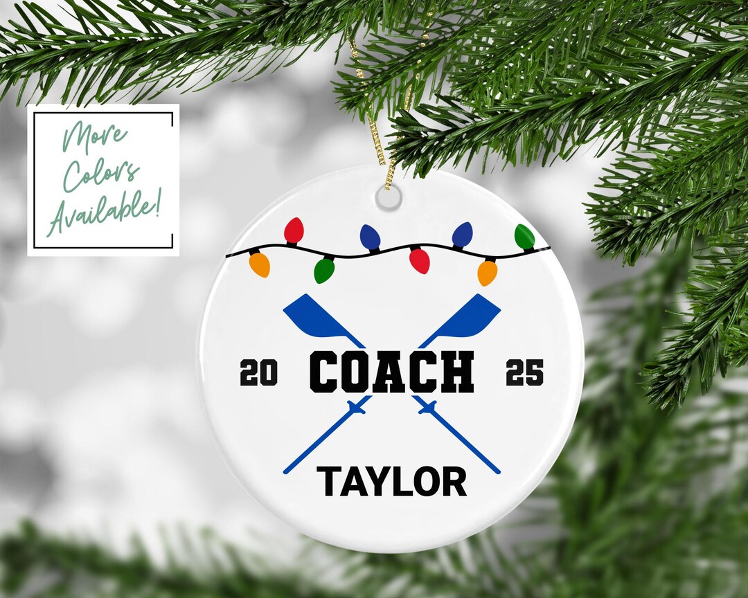 Personalized Rowing Crew Coach Ornament, Rowing Coach Gift With Team ...