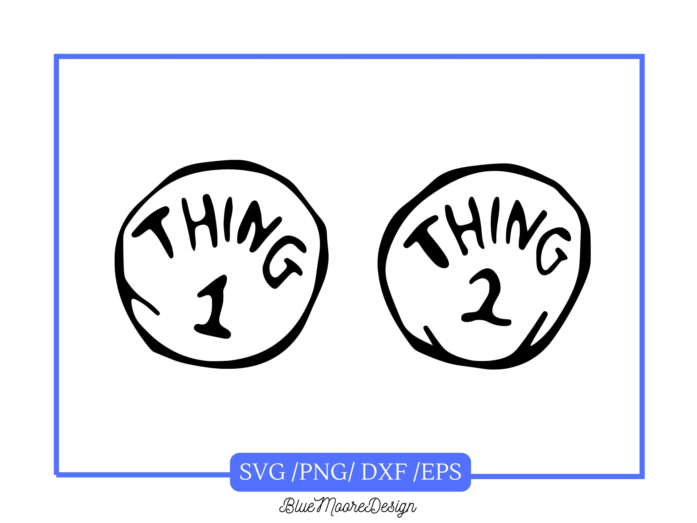 Thing 1 Thing 2 Iron On - Etsy