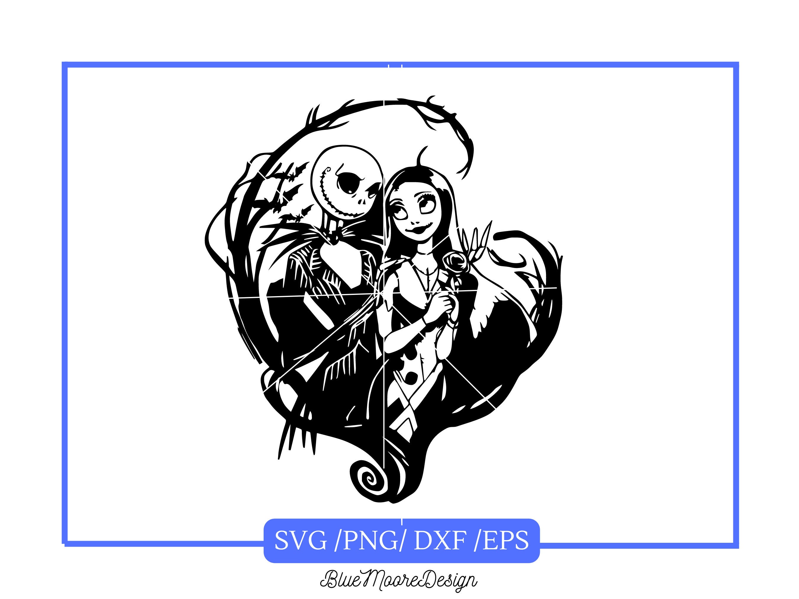 Jack and Sally in Heart SVG Couple Jack and Sally SVG the - Etsy