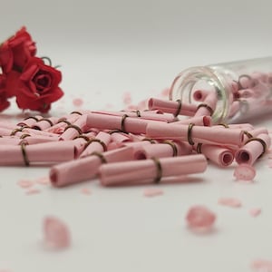 50 Pergaminos en miniatura - Scroll mini - notas para botellas y frascos - mensajes privados - Pergamino de papel - Paper Scrolls
