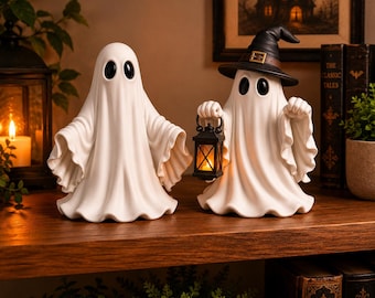 ゴーストSTLバンドル：ハロウィンフィギュア、魔女ゴーストランタン、3Dプリントモデル