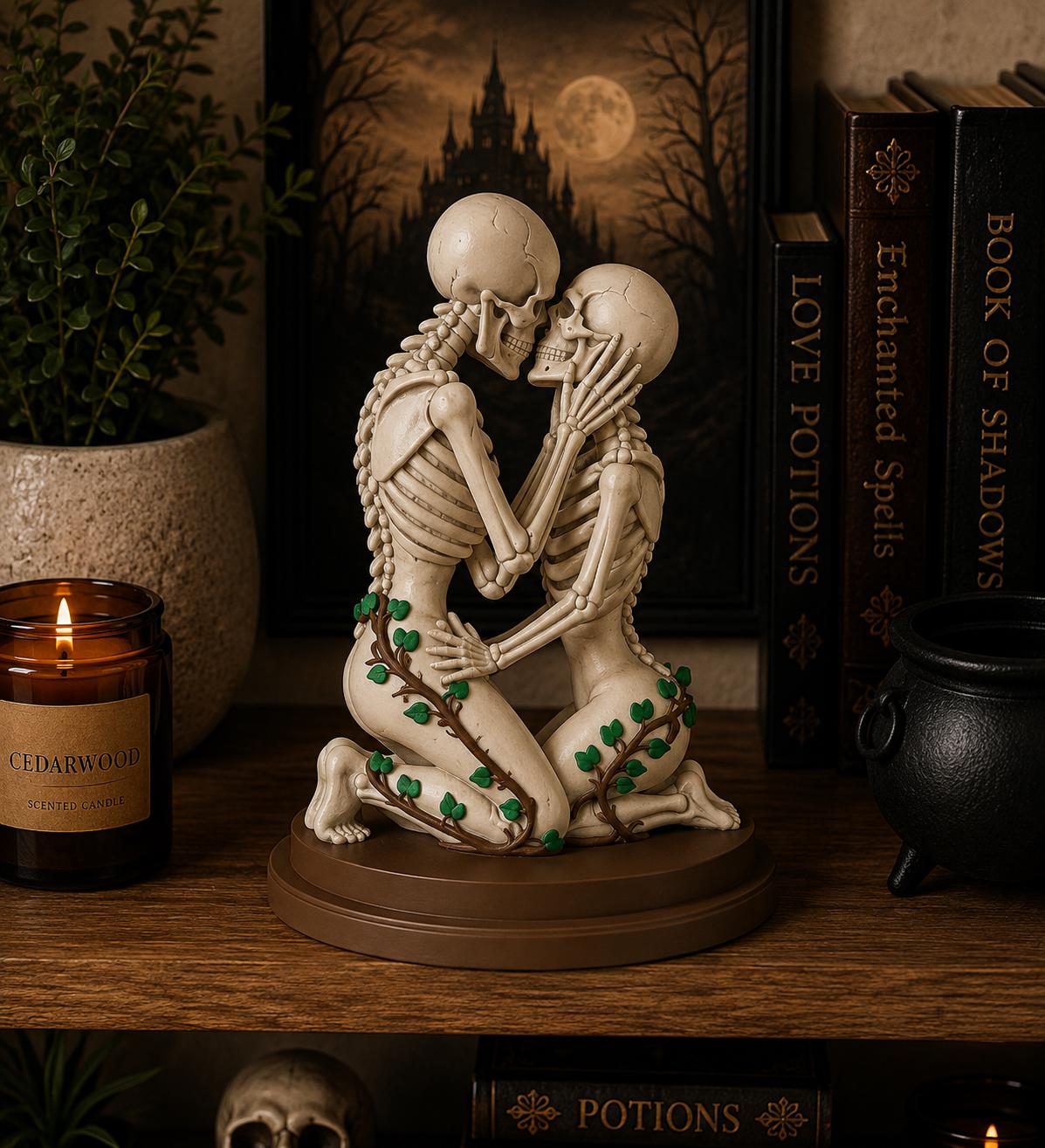 Statue of Skeleton Couple Kissing - Etsy