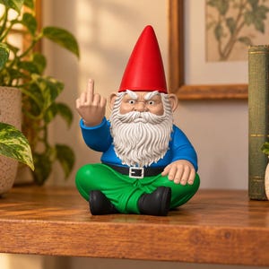 Gnome STL 3MF File | Rude Garden Middle Finger Statue 3D Print  (Digital Download)