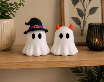 STL-bundel Halloween-spook: beeldjes heks en duivel (digitale download)