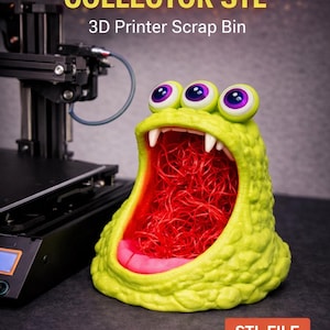 Soporte para filamento de impresora 3D Alien Waste Collector (archivo digital STL)