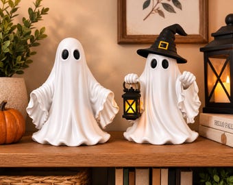 Ghost STL 3MF Bundle: Halloween Figurines, Witch Ghost Lantern, 3D Print Models