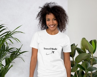 Travel t-shirt, Travel Mode, Travel Mode t-shirt, Multi-color t-shirt, Short sleeve t-shirt, Printed t-shirt, Unisex t-shirt