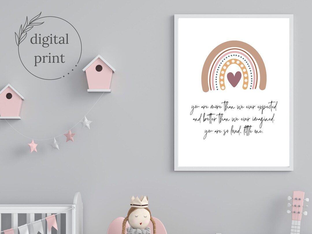 Rainbow Nursery Printable Wall Art, Boho Nursery Decor Printable Wall ...