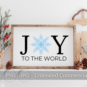 Joy to the World SVG, Signo de Navidad SVG, Camisa de Navidad SVG, Archivo de corte, Cricut, Svg de invierno, Png
