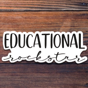 Educational Rockstar Sticker, Waterproof Sticker, Die Cut Sticker, Teacher Sticker, Education Sticker, Teaching,, BIG Happy Planner Sticker